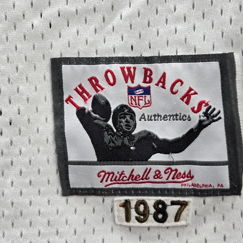 Oakland Raiders Men Jersey 54 White Bo Jackson 24 Embroidery Mitchell‎ & Ness